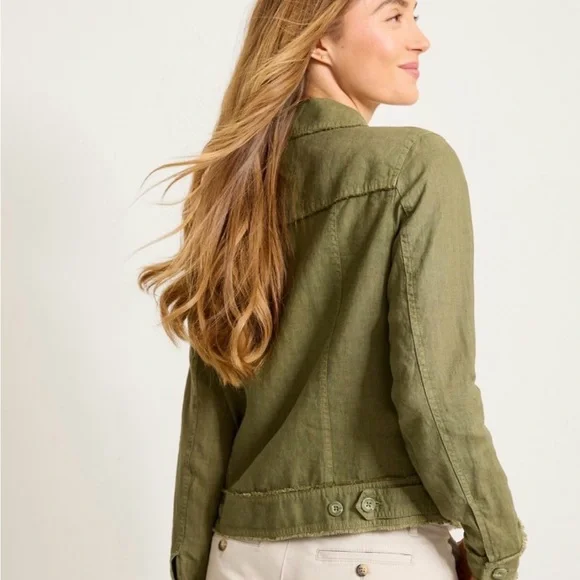 Tommy Bahama NWOT Two Palms raw edge 100% linen jacket - Picture 4 of 14